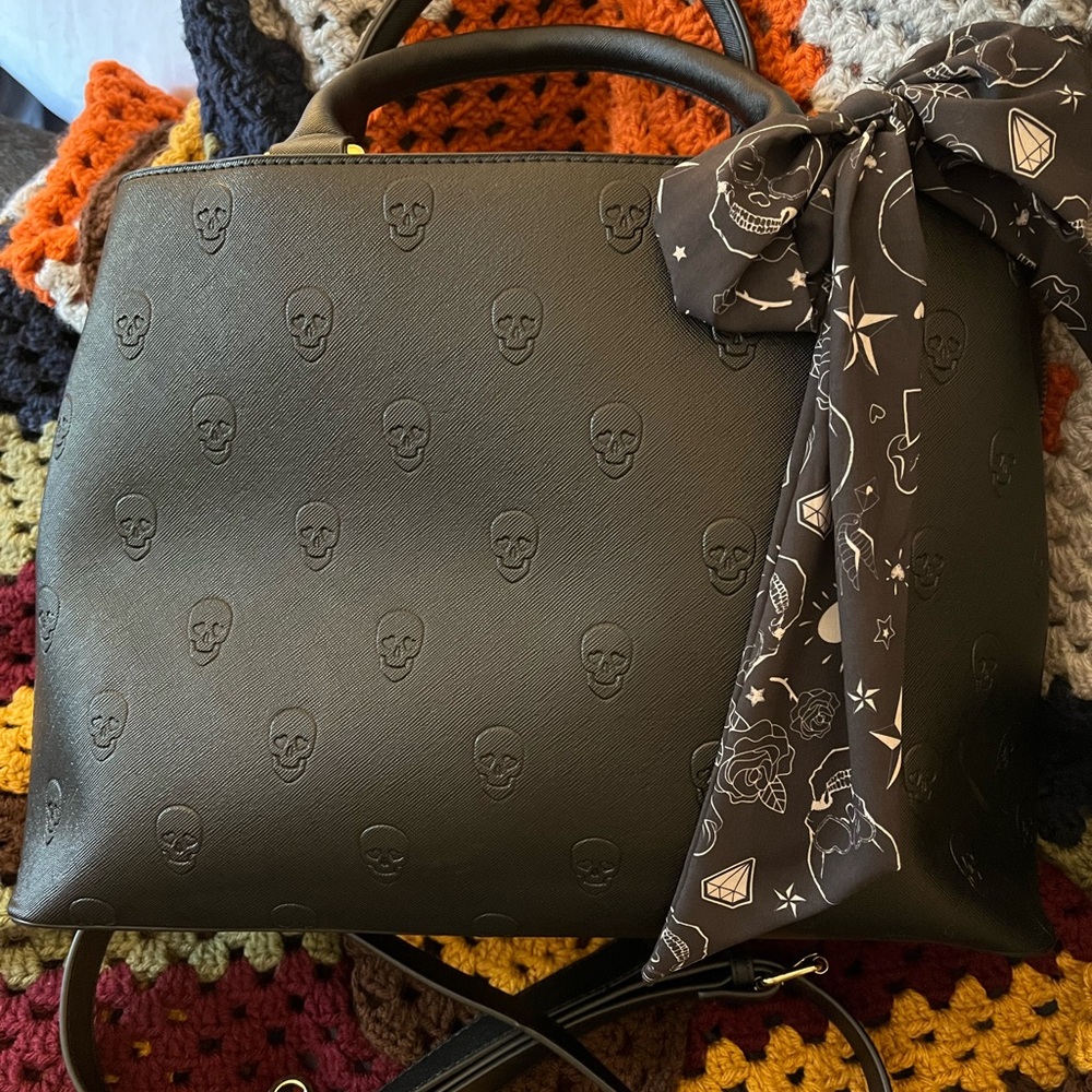 Betsey Johnson Skull Satchel Crossbody